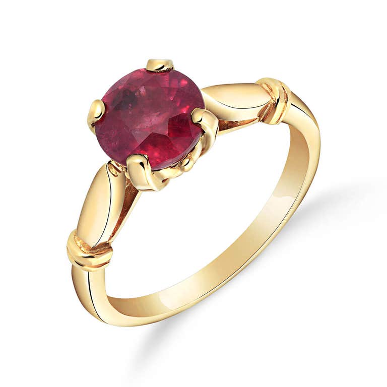 QP Jewellers Ruby Solitaire Ring 2ct in 9ct Gold - 4581Y