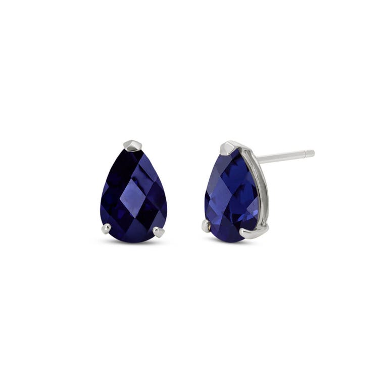 QP Jewellers Sapphire Stud Earrings 3ctw in 9ct White Gold - 1964W