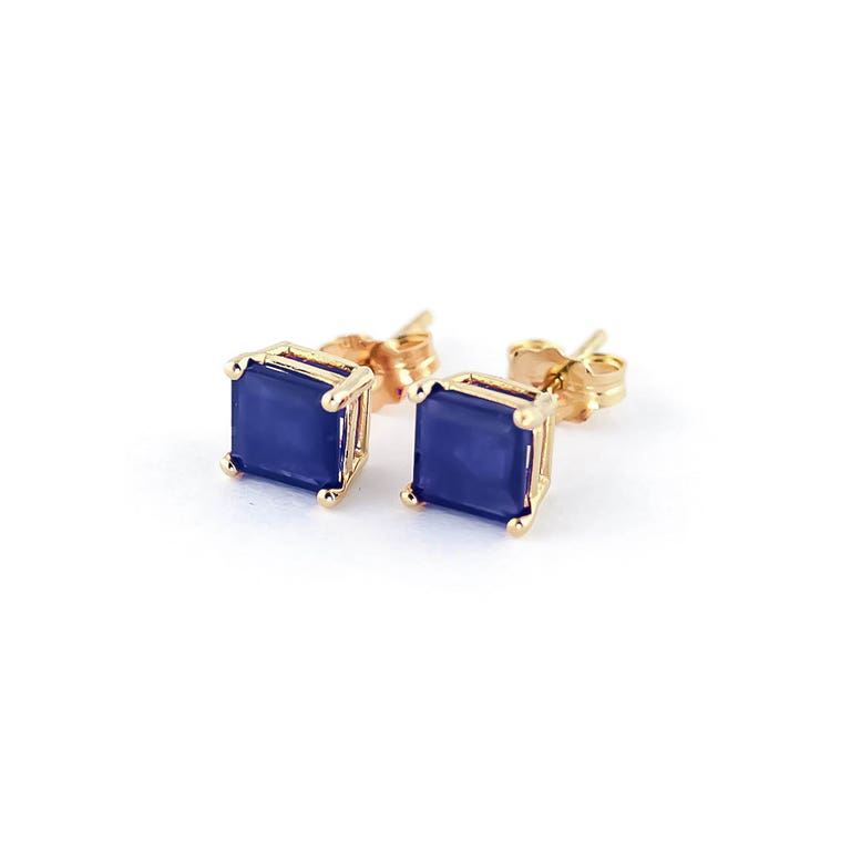 QP Jewellers Sapphire Stud Earrings 2.9ctw in 9ct Gold - 4331Y