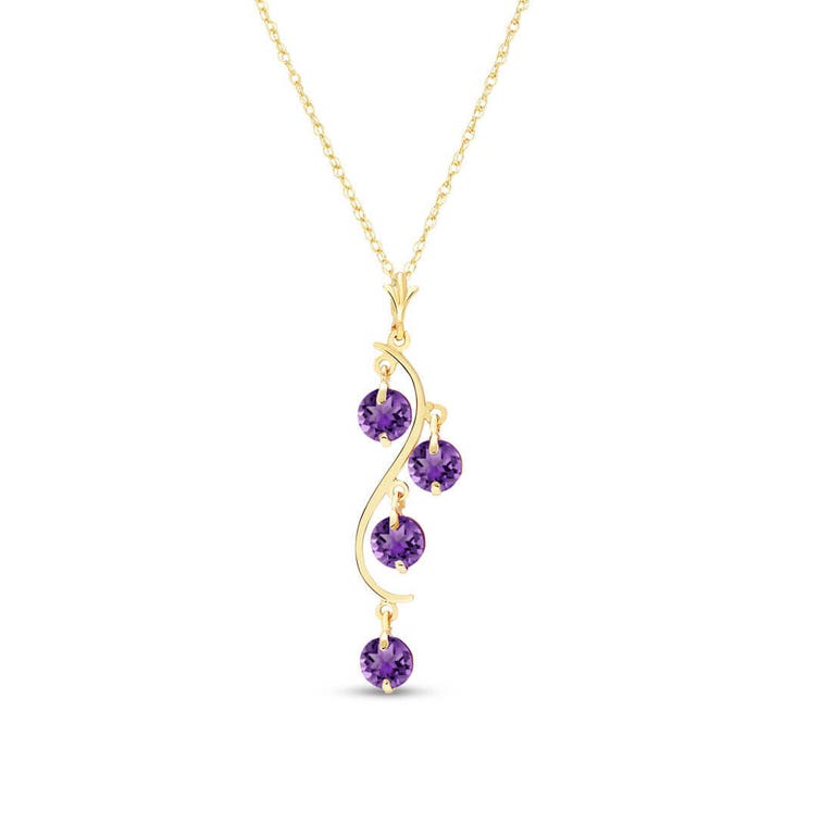 QP Jewellers Amethyst Dream Catcher Pendant Necklace 2.25ctw in 9ct Gold - 1771Y - Product Image #1