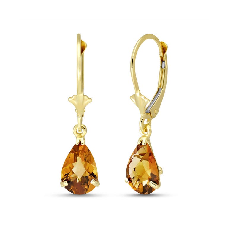 QP Jewellers Citrine Belle Drop Earrings 2.85ctw in 9ct Gold - 1861Y - Product Image #1