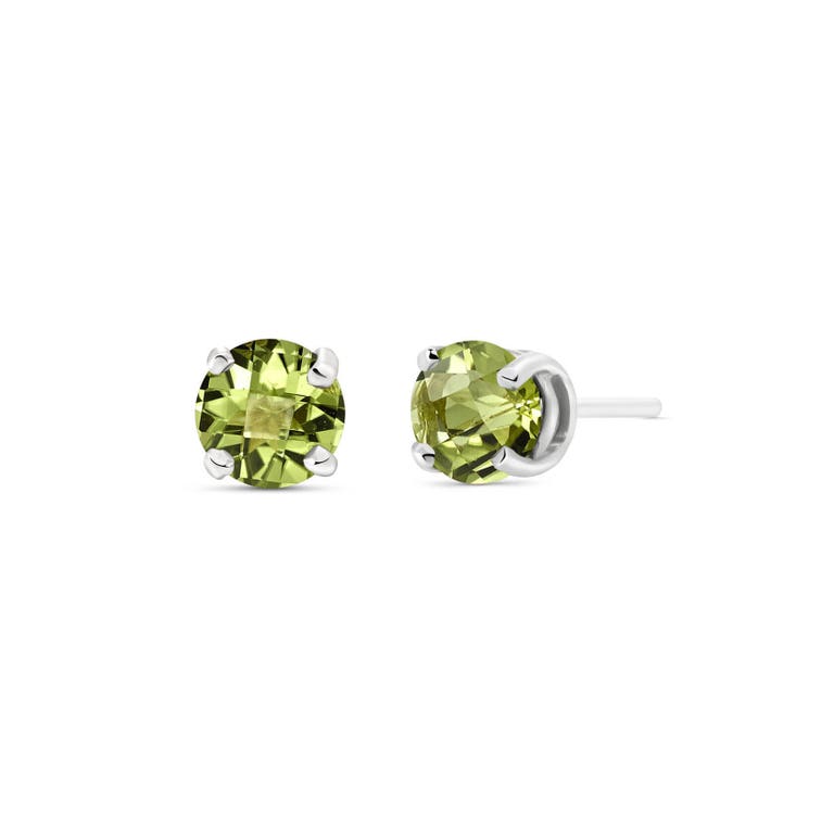 QP Jewellers Peridot Stud Earrings 0.95ctw in 9ct White Gold - 1944W - Product Image #1