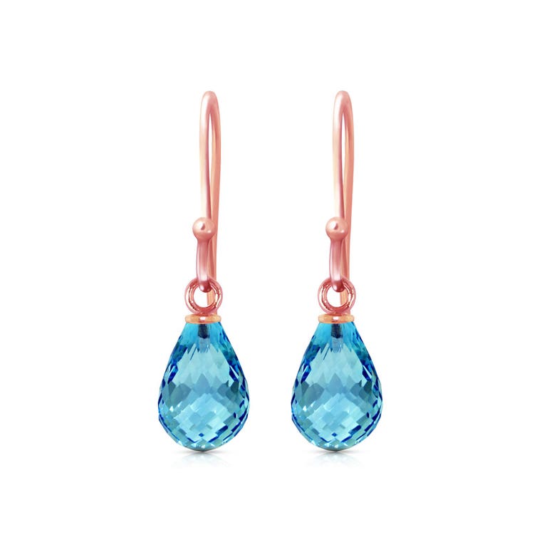QP Jewellers Blue Topaz Zeal Drop Earrings 2.7ctw in 9ct Rose Gold - 2993R - Product Image #1
