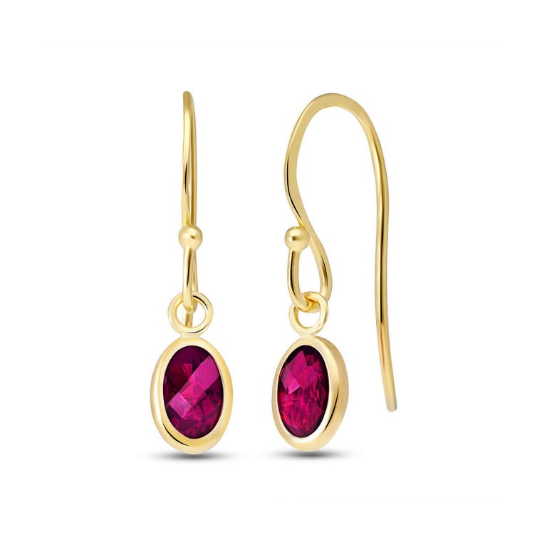 QP Jewellers Ruby Allure Drop Earrings 1ctw in 9ct Gold - 3884Y - Product Image #1