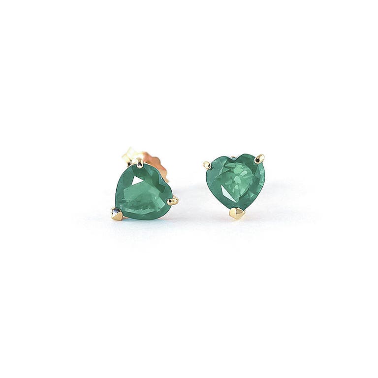 QP Jewellers Emerald Stud Earrings 2.4ctw in 9ct Gold - 4186Y - Product Image #1