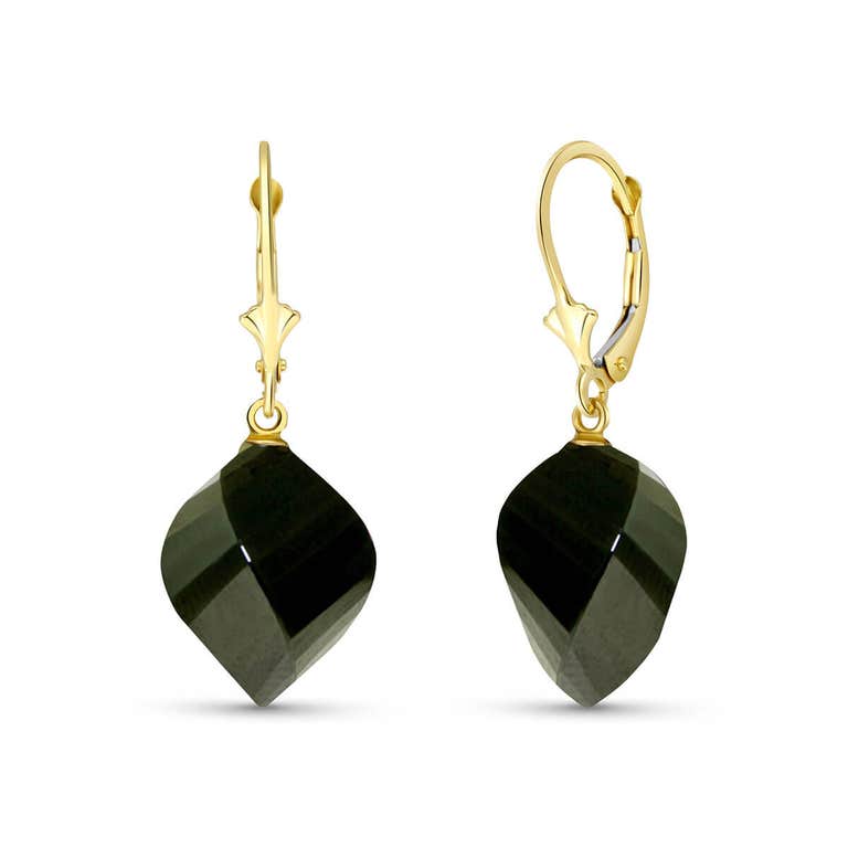 QP Jewellers Spinel Briolette Drop Earrings 31ctw in 9ct Gold - 4638Y - Product Image #1